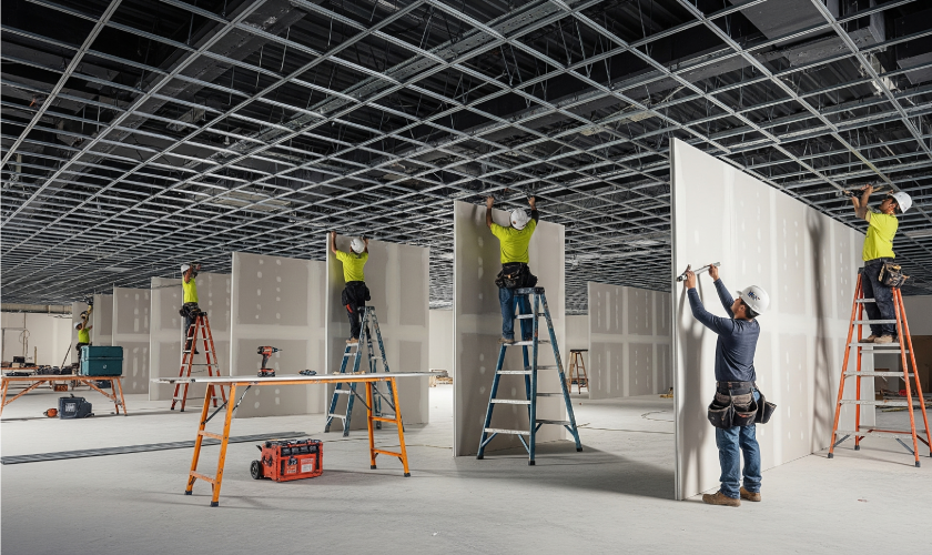 Ceiling Partition Installation Feature Image